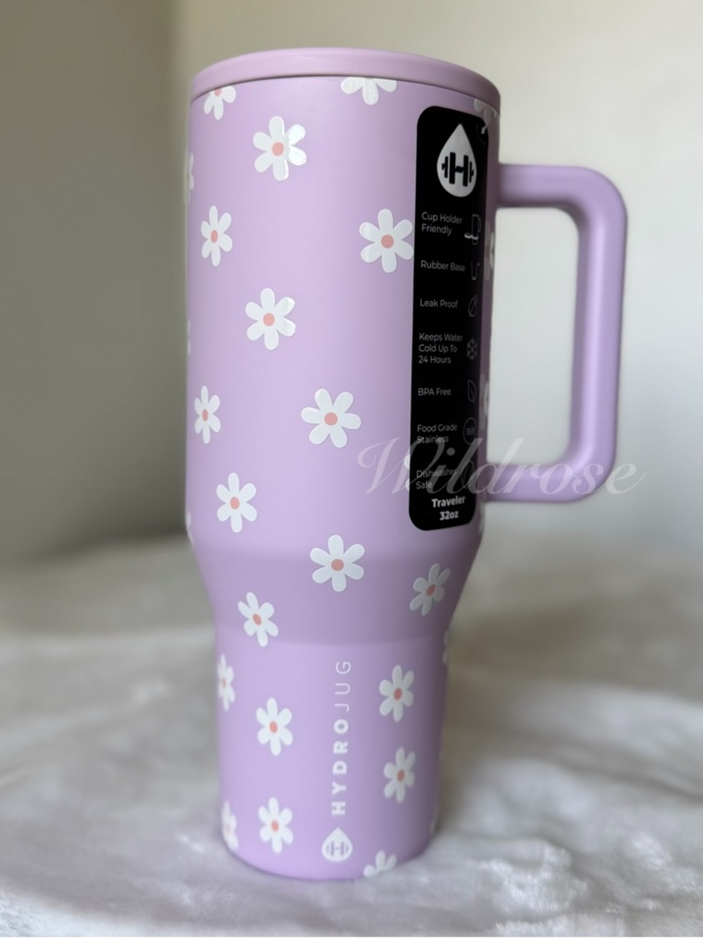 32 Oz HydroJug x JANE limited edition collab purple daisy traveler - JANE